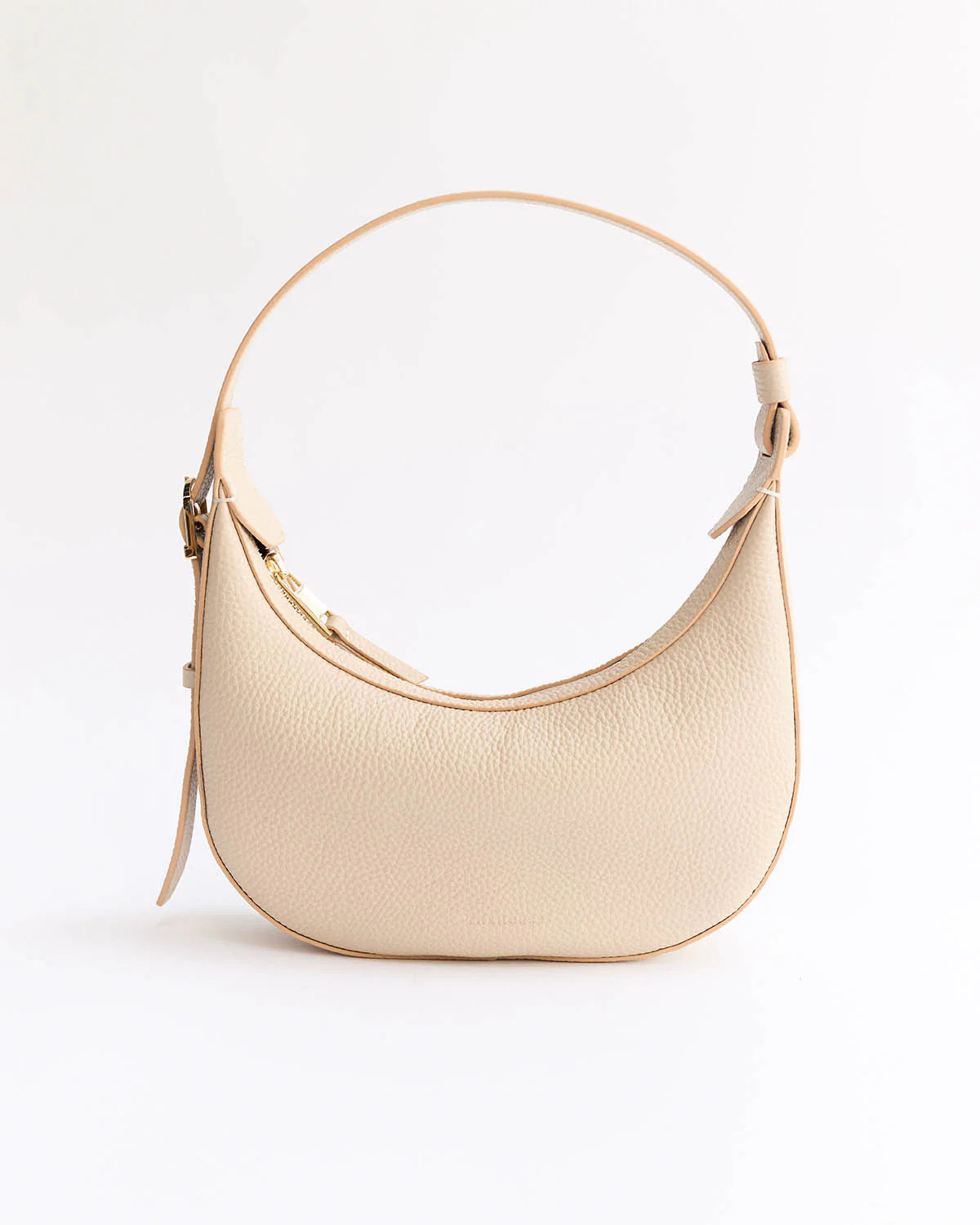 Friday Bag: Leather Crescent Bag in Oat with Gold | The Horse (US, AU, UK, NZ)