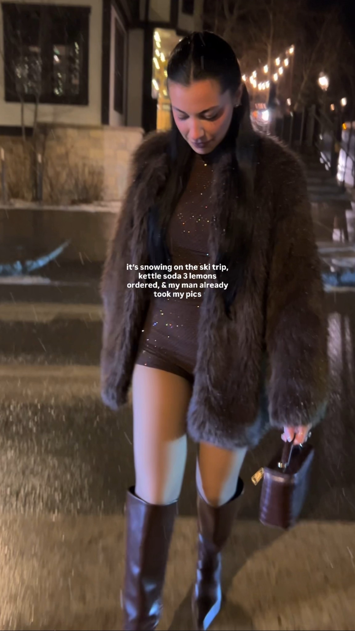 top & shorts are from naked wardrobe!! Crystal high waisted hot pants + crystal turtleneck top 🤎