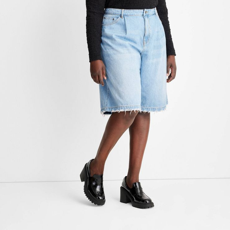Women's Bermuda Denim Shorts - Future Collective™ with Gabriella Karefa-Johnson Light Wash | Target