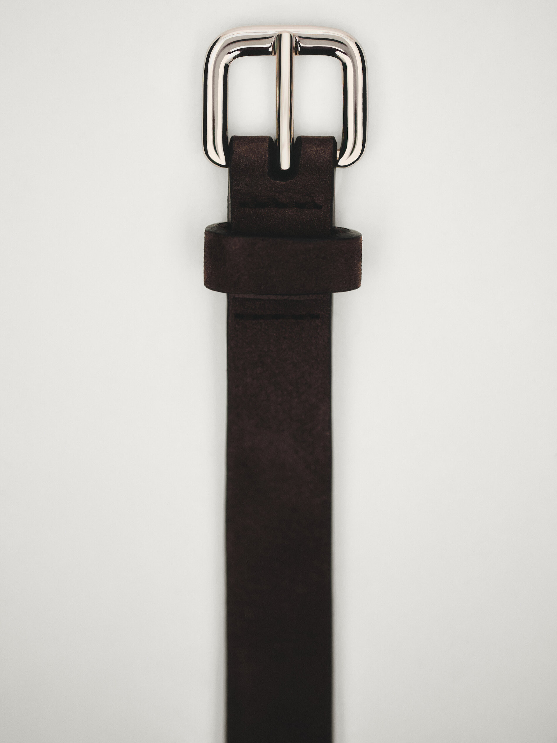 Leather belt with square buckle | Massimo Dutti UK