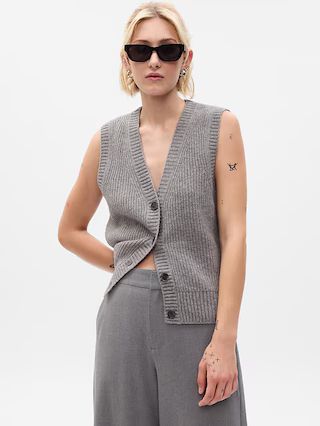 CashSoft Rib Sweater Vest | Gap (US)