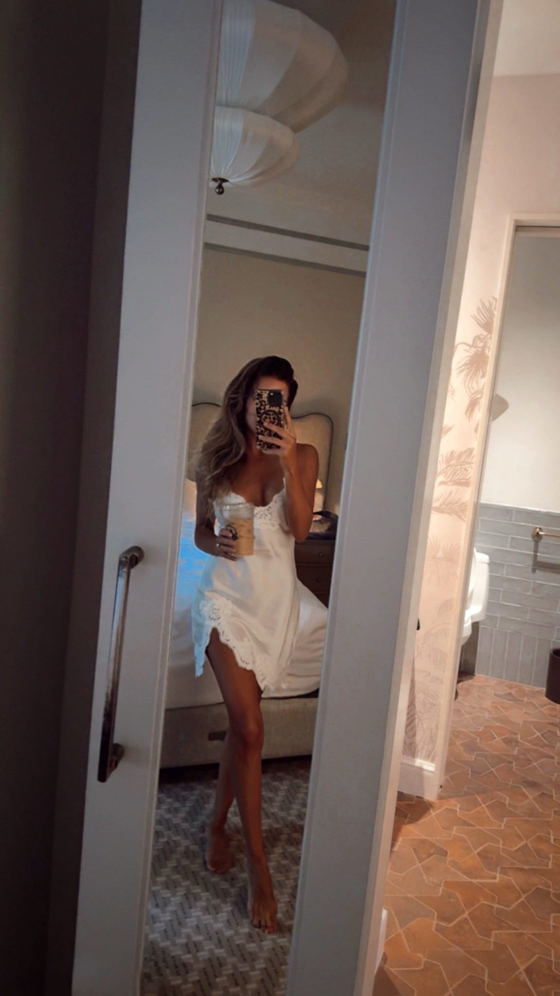Prettiest slip dress for birthday night.  Pajamas I love these days.  All time favorite self tanner in Dark foam.  Can’t beat this color and stays so smooth on skin!