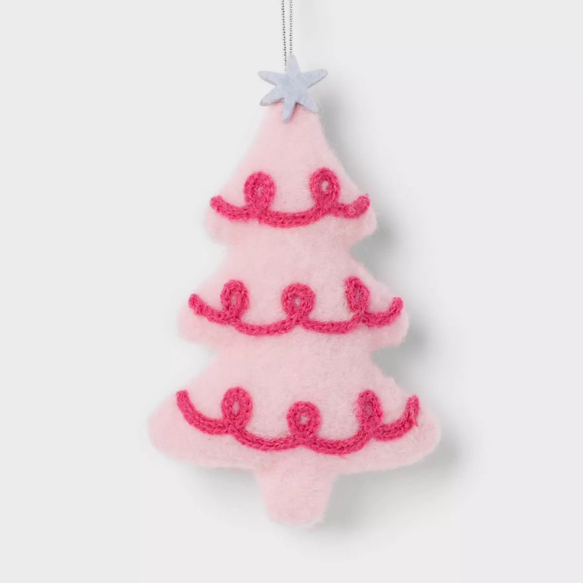 Fabric Tree Christmas Ornament Pink - Wondershop™: Indoor Decoration, 5" Height, No Battery Req... | Target