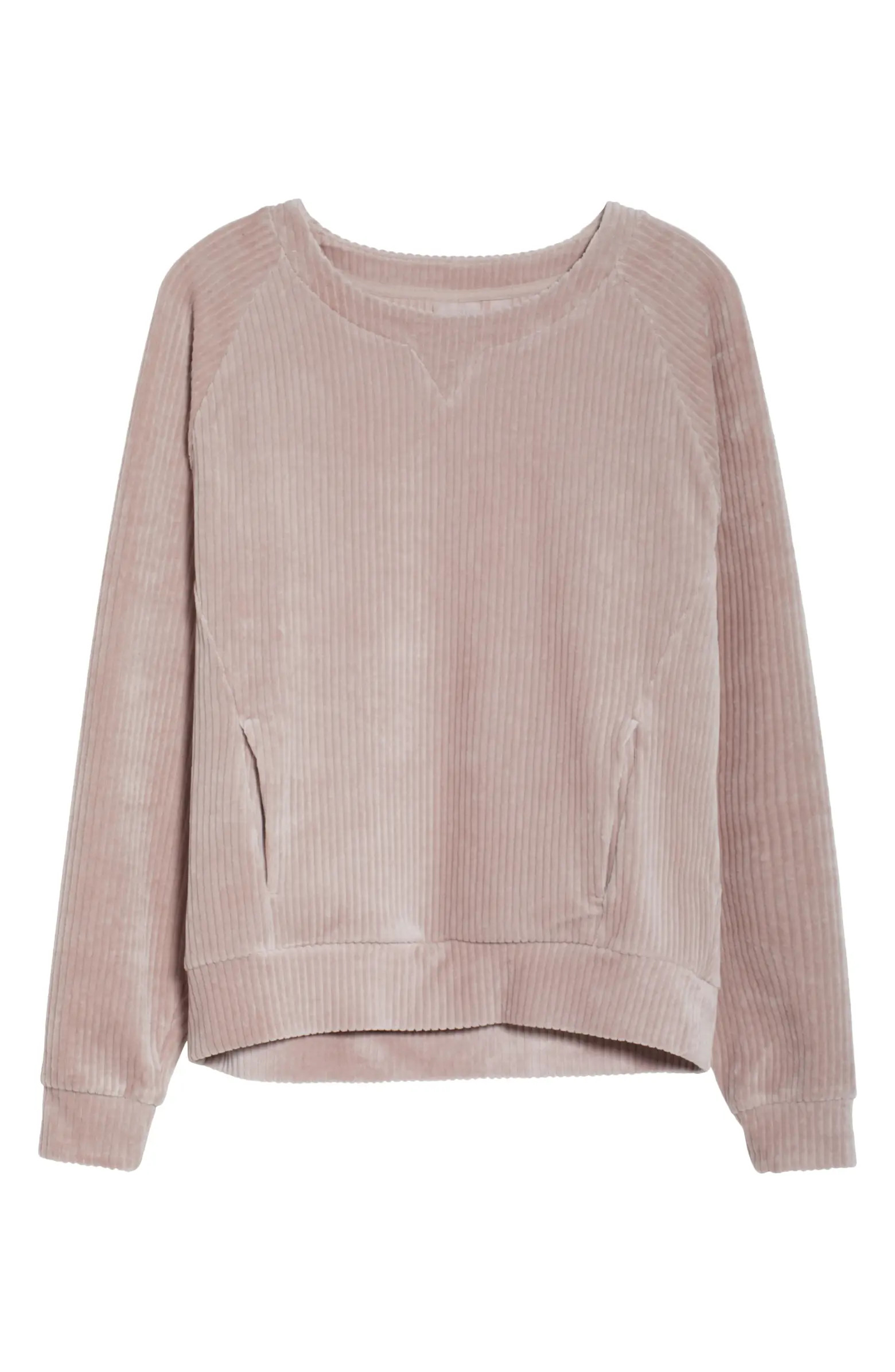 Plush Corduroy Crewneck Sweatshirt | Nordstrom