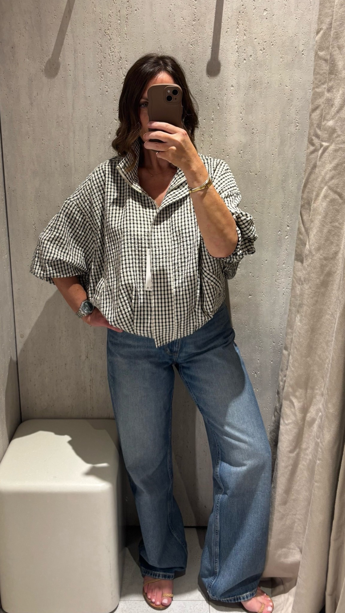 Zara recommendations

Jacket - sized up to the large 
Jeans - true to size wearing the 10’

#LTKuk #LTKstyletip #LTKover50style