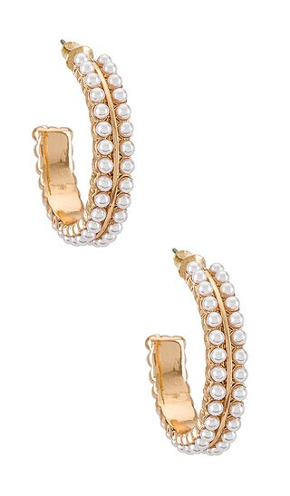 Good Day Hoops in Pearl | Revolve Clothing (Global)