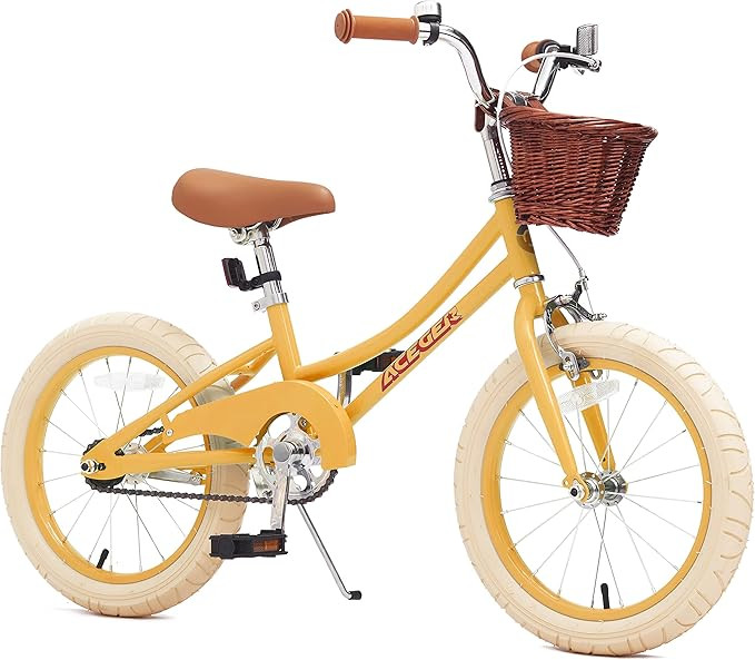 ACEGER Girls Bike with Basket, Kids Bike for 3-13 Years, 14 inch with Training Wheels, 16 inch wi... | Amazon (US)