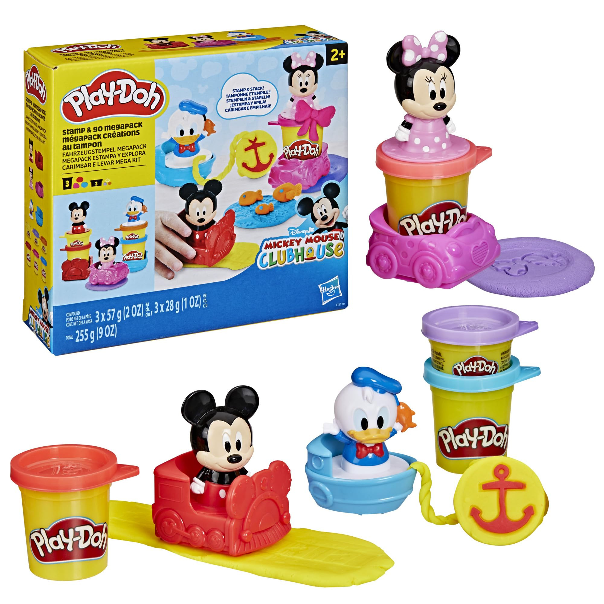 Play-Doh Disney Junior Mickey Mouse Clubhouse, Stamp & Go Megapack with Mickey, Minnie & Donald, ... | Amazon (US)