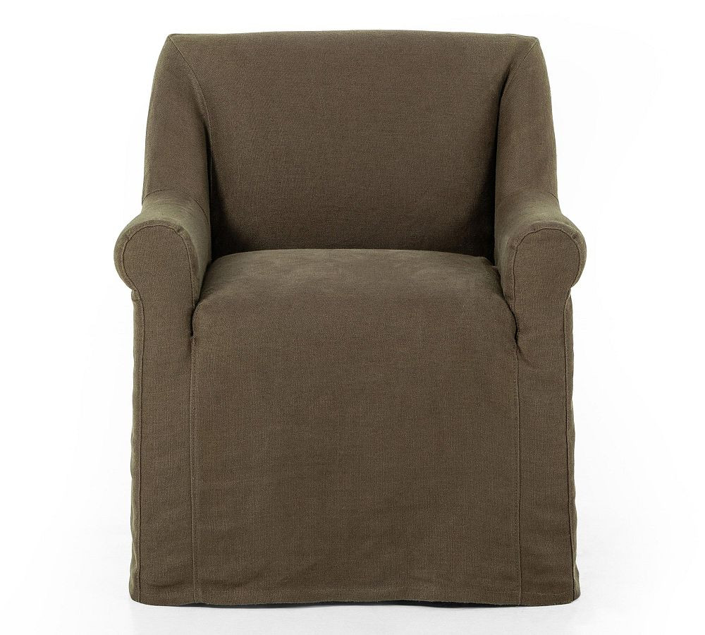 Noor Slipcovered Dining Armchair | Pottery Barn (US)