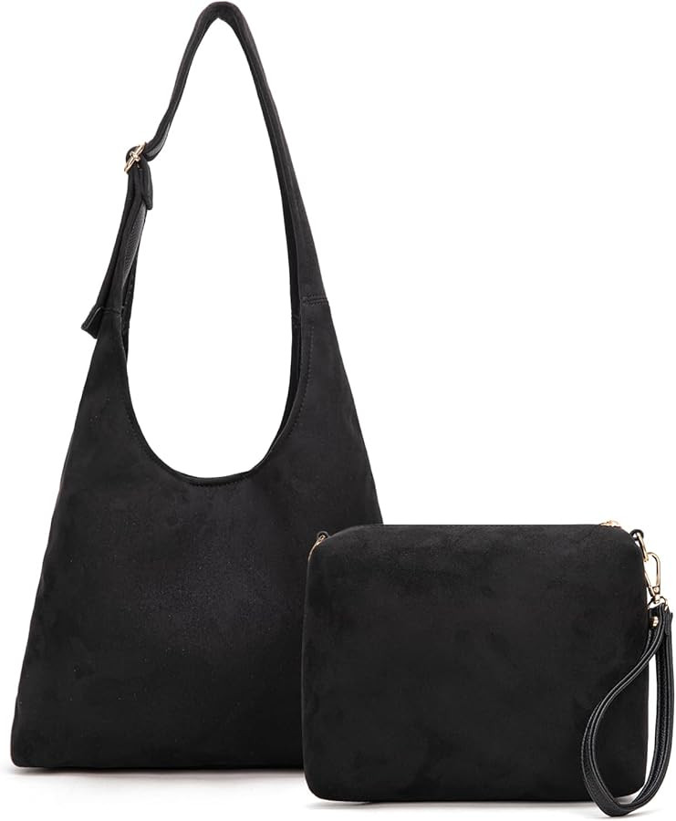 Montana West Hobo Bags Purse for Women Ultra Soft Foldable Shoulder Slouchy Handbags with Cosmeti... | Amazon (US)