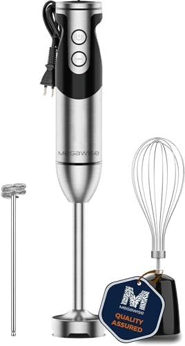 MegaWise Pro Titanium Reinforced 3-in-1 Immersion Hand Blender, Powerful Copper Motor with 80% Sh... | Amazon (US)