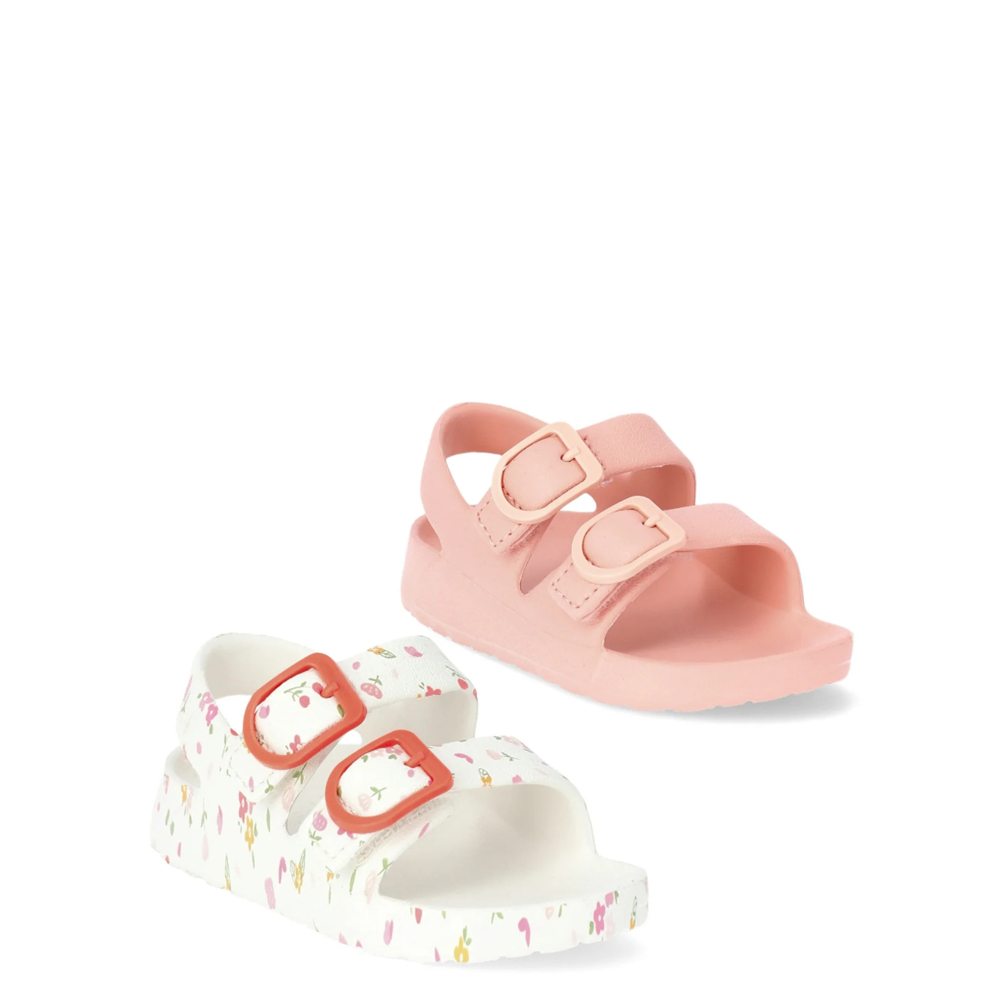 Wonder Nation Baby Buckle Sandals, 2-Pack | Walmart (US)
