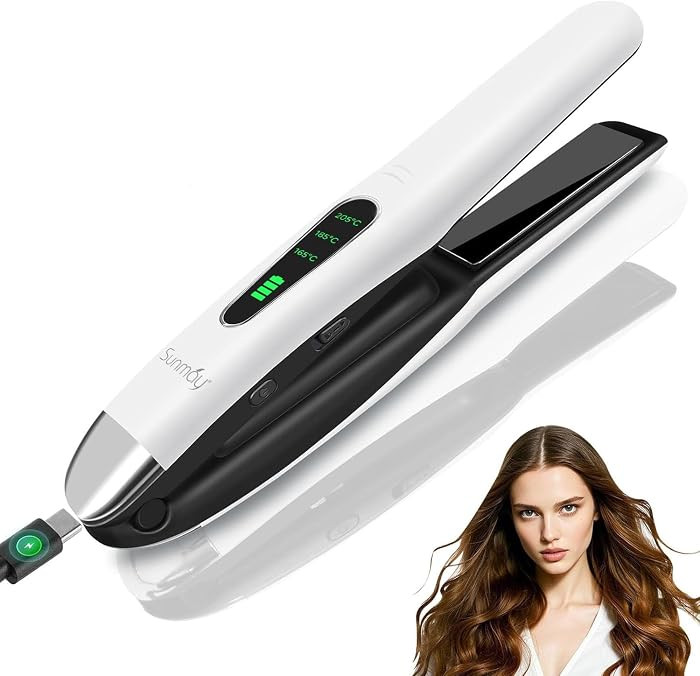 SUNMAY Cordless Hair Straightener, Portable Mini Flat Iron Hair Straightener for Travel, 20s Fast... | Amazon (US)