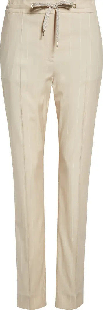 Drawstring Waist Straight Leg Trousers | Nordstrom