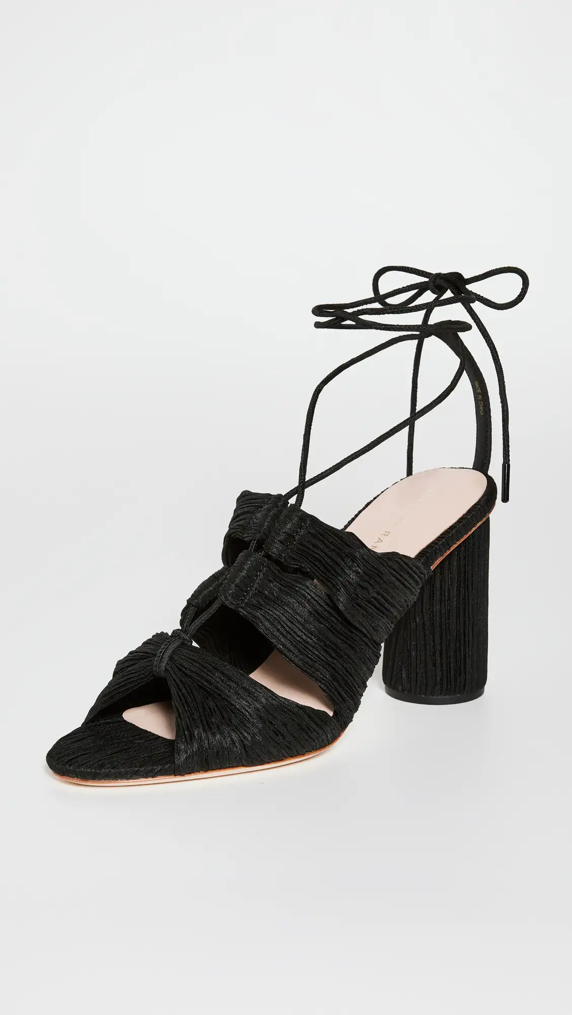Loeffler Randall Teresa Pleated Lace Up High Heel Sandals | Shopbop | Shopbop