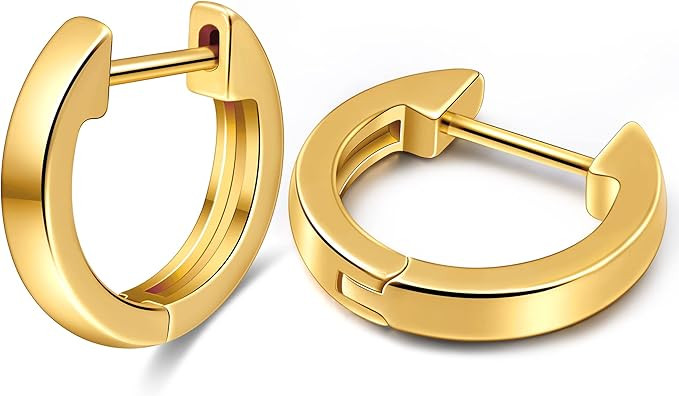 Gacimy Gold Huggie Earrings for Women 14K Real Gold Plated, Small Gold Hoop Earrings Cartilage Ea... | Amazon (US)