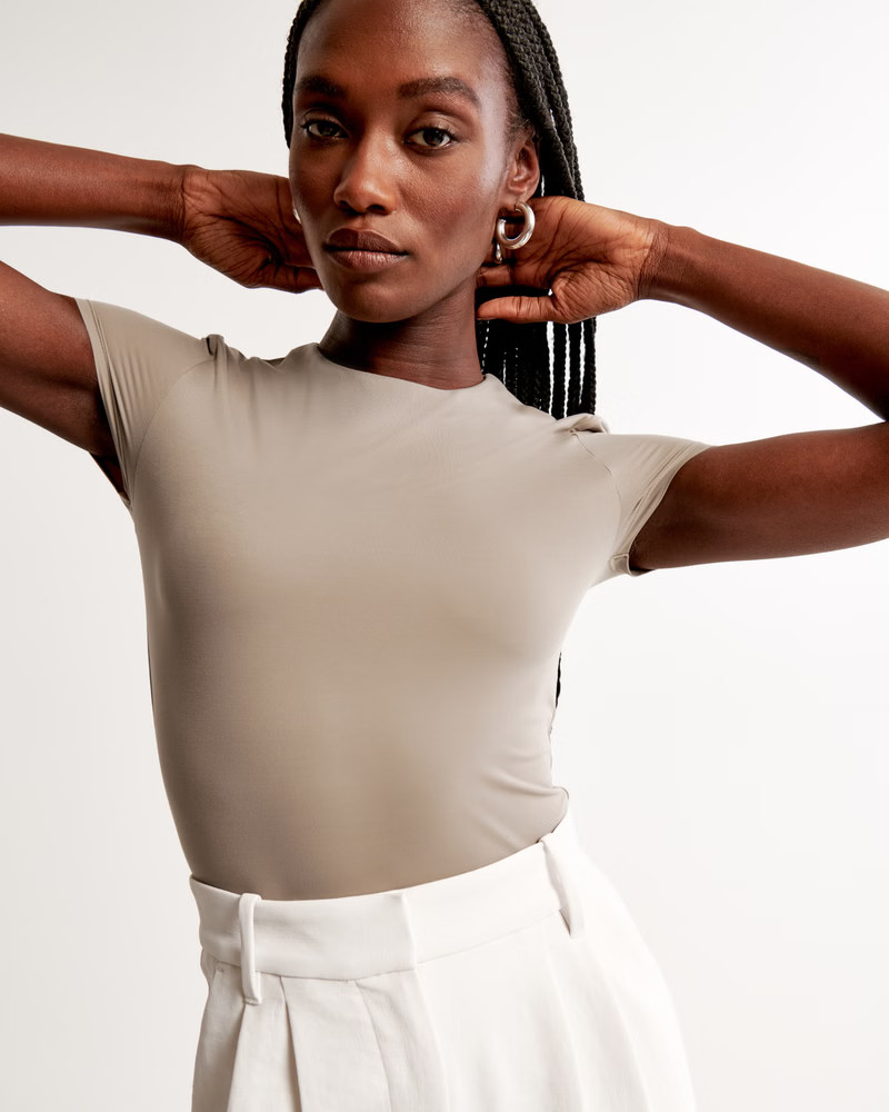 Women's Soft Matte Seamless Tuckable Baby Tee | Women's Tops | Abercrombie.com | Abercrombie & Fitch (US)