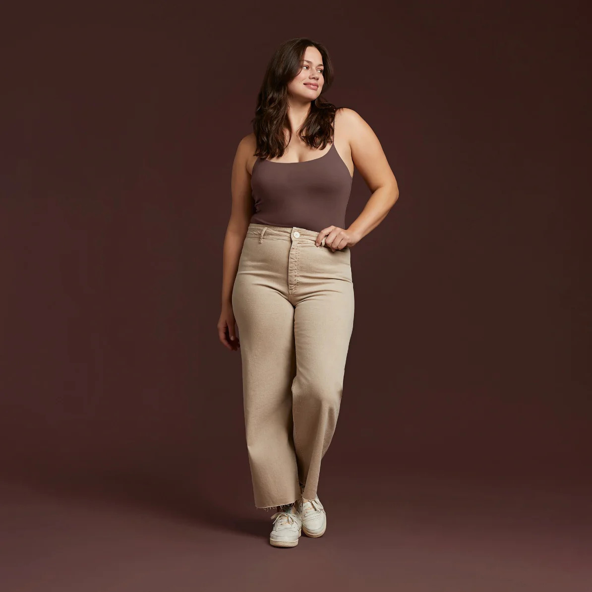 Women's Cami Bodysuit - Coffee - nuuds | nuuds