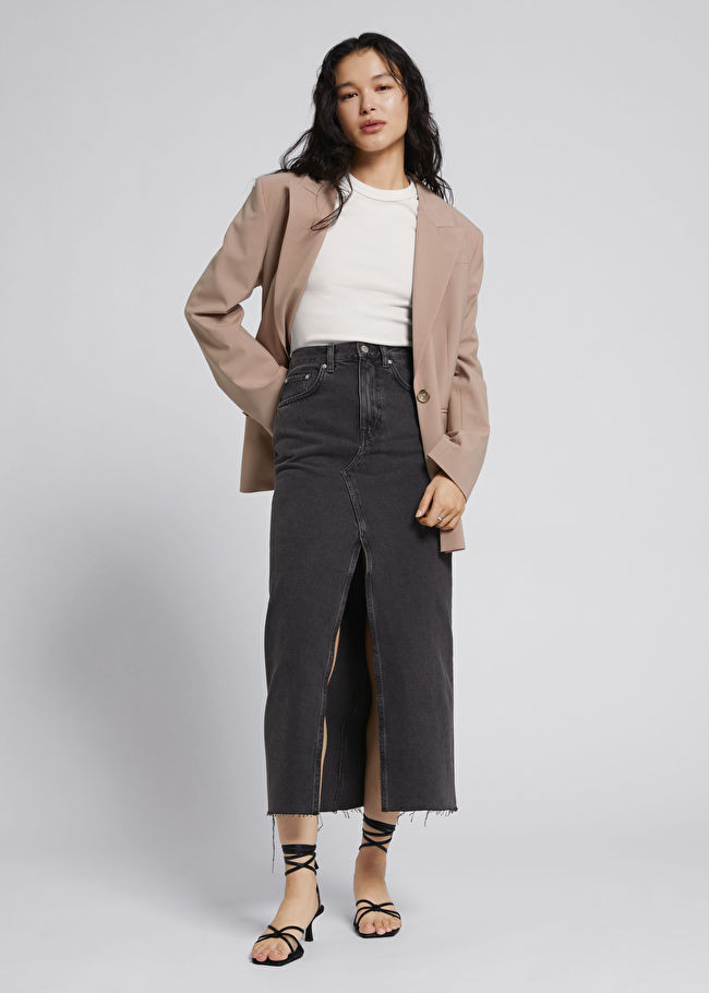 High Waisted Denim Pencil Skirt | Black Denim Skirt | Spring 2023 Fashion | & Other Stories US