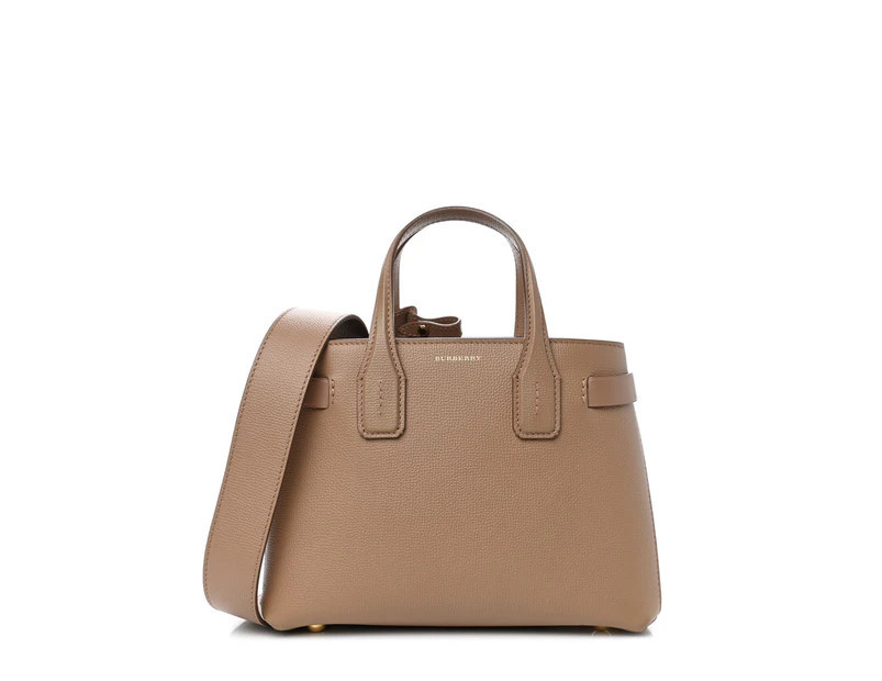 Burberry Women Leather Shopping Bag with Removable Shoulder Strap - Brown | Catch.com.au