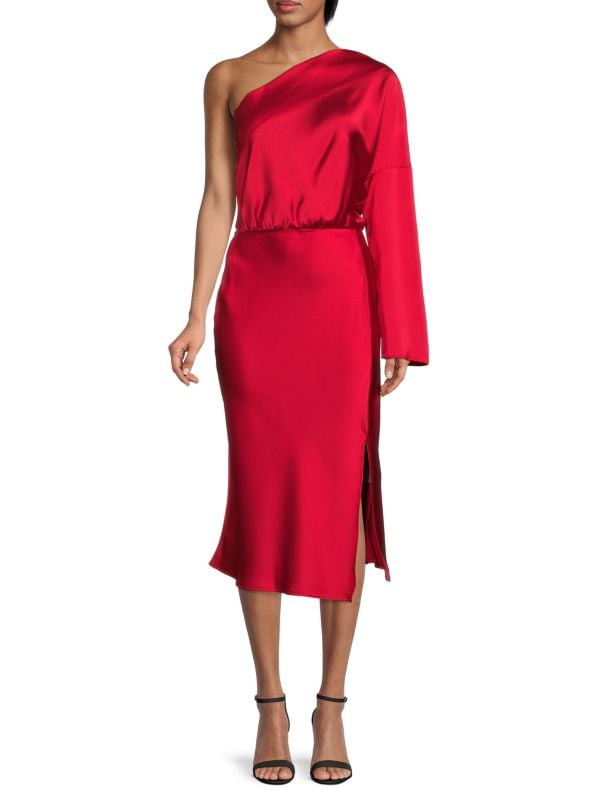 One Shoulder Satin Dress | Saks Fifth Avenue OFF 5TH