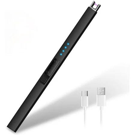 Electric Candle Lighter USB Rechargeable Electric Lighter with Type C Port Electric Arc Lighter Wind | Walmart (US)