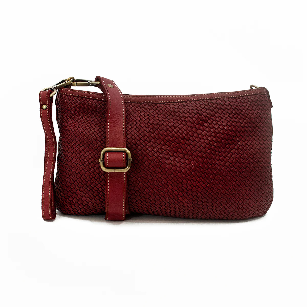 Laura Woven Crossbody in Brick | Bolsa Nova Handbags
