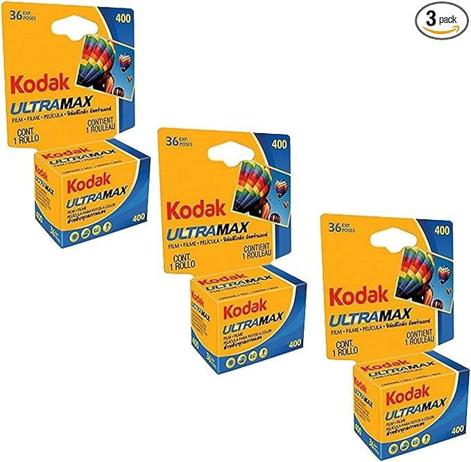 Kodak Ultramax 400 Color Print Film 36 Exp. 35mm DX 400 135-36 (108 Pics) (Pack of 3), Basic | Amazon (US)