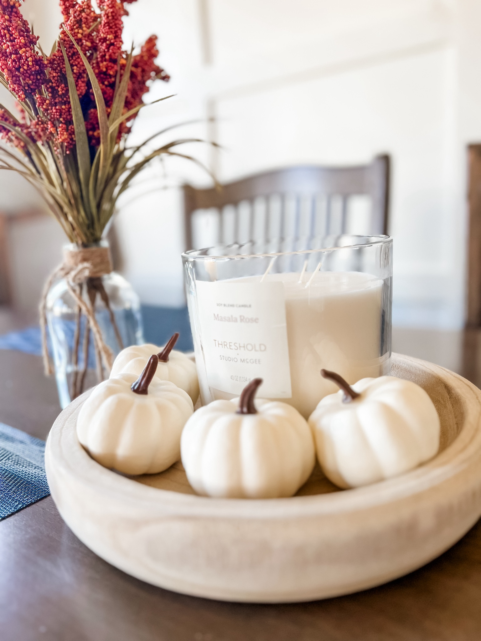 Fall decor for the kitchen table or island. I love the smell of this fall candle! 

Fall decor, home decor, kitchen table, pumpkins, candle, seasonal decor, fall decorations 

#LTKHome #LTKFindsUnder50