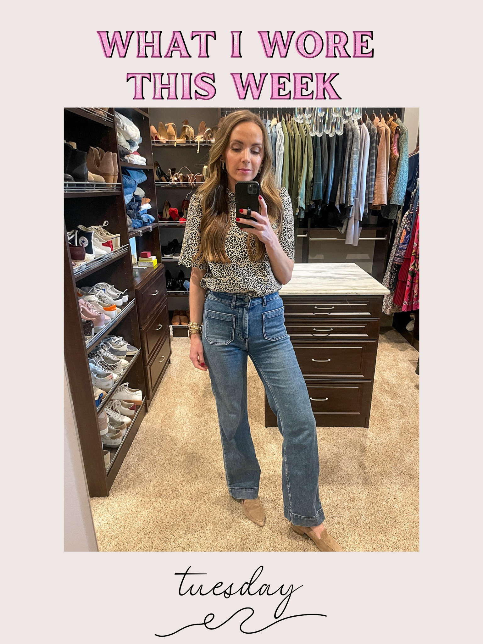 @sezane blouse + wide leg jeans for spring style 

#LTKstyletip #LTKSeasonal