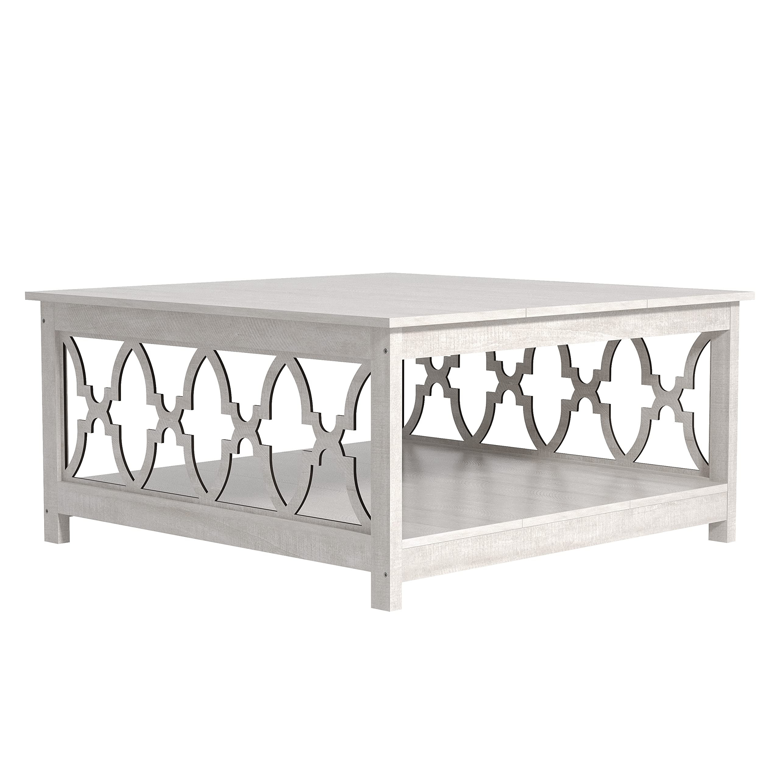 Galano Heron Modern Coffee Table for Living Room, Wood Square Center Table with Storage Shelf, Wo... | Amazon (US)