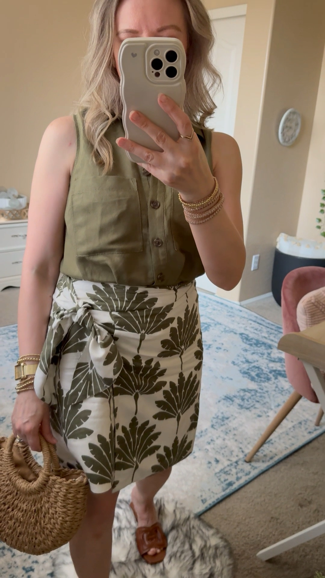 A summer outfit idea, suitable for a vacation or resort wear. Everything on sale, except the bag. The top is made from a linen blend. It’s much cuter in person than it looks online. It’s the perfect length for a petite person. The skirt is lined. Love the fun print and the side tie. 




Palm print, Summer fashion, summer outfit, vacation outfit, resort wear, straw bag, petite fashion, gladiator sandals, #sandals 

#LTKSeasonal #LTKSaleAlert #LTKFindsUnder50 #LTKStyleTip #LTKTravel #LTKFindsUnder100