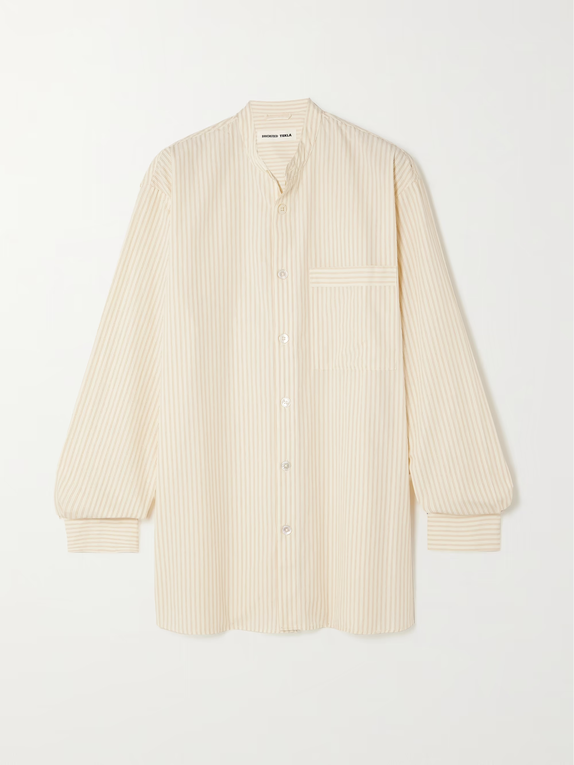 + TEKLA pinstriped organic cotton-voile shirt | NET-A-PORTER (UK & EU)