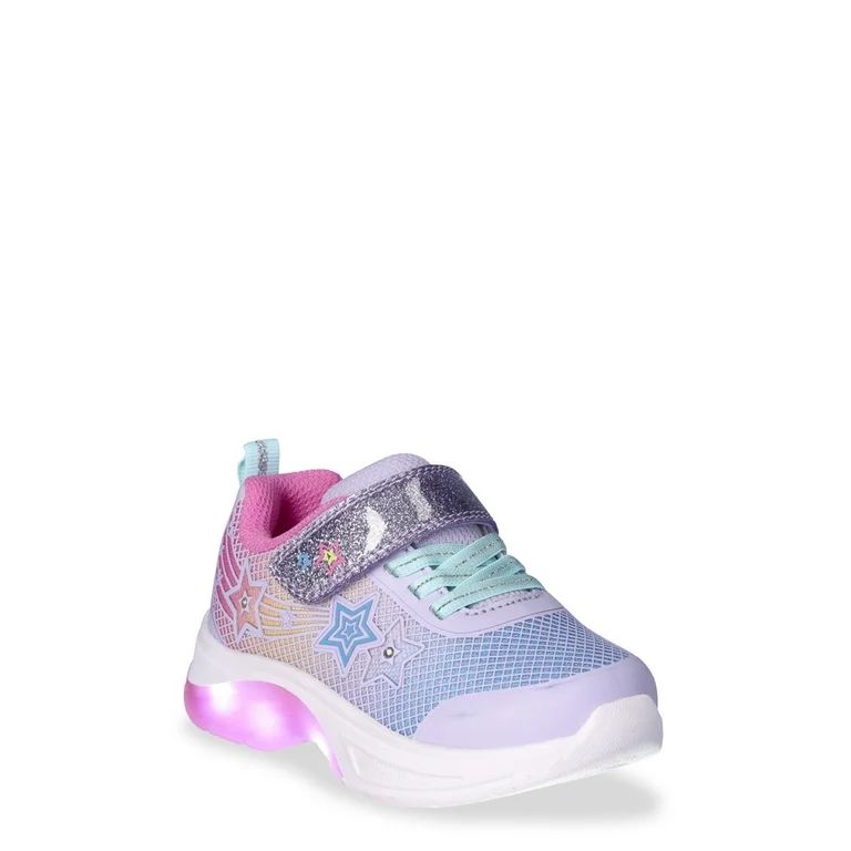 Athletic Works Toddler Girl Star Light Up Sneakers | Walmart (US)