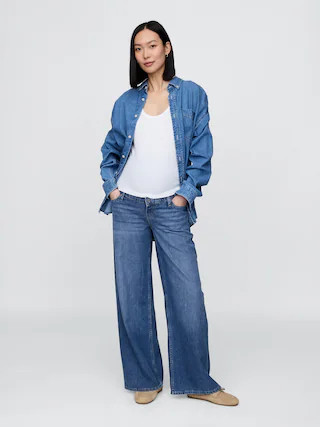 Maternity UltraSoft Full Panel Baggy Jeans | Gap (US)