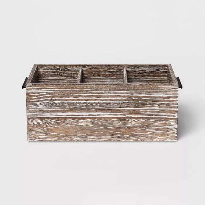 3 Compartment Light Wood Crate - Project 62™ | Target