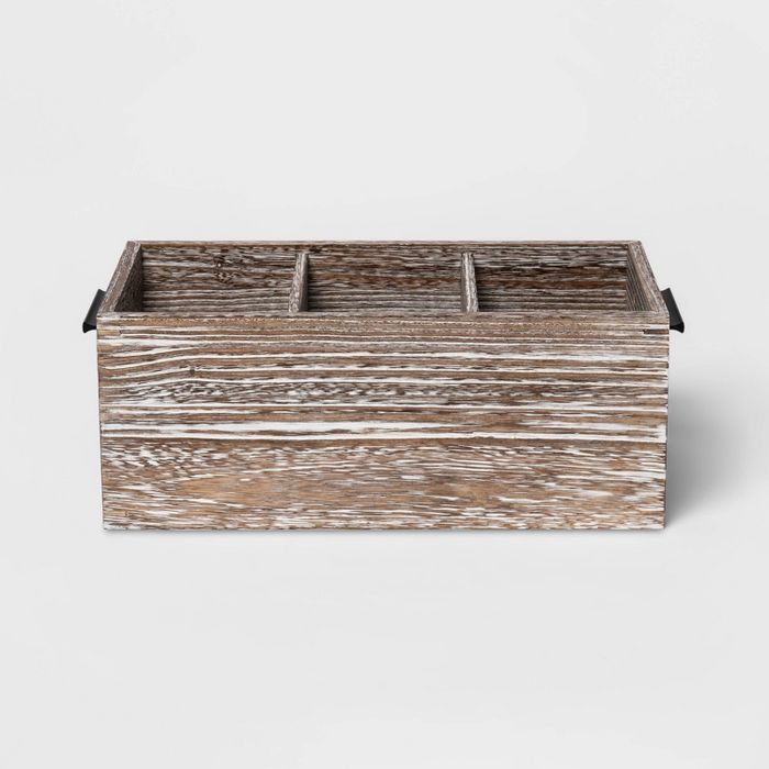 3 Compartment Light Wood Crate - Project 62&#8482; | Target