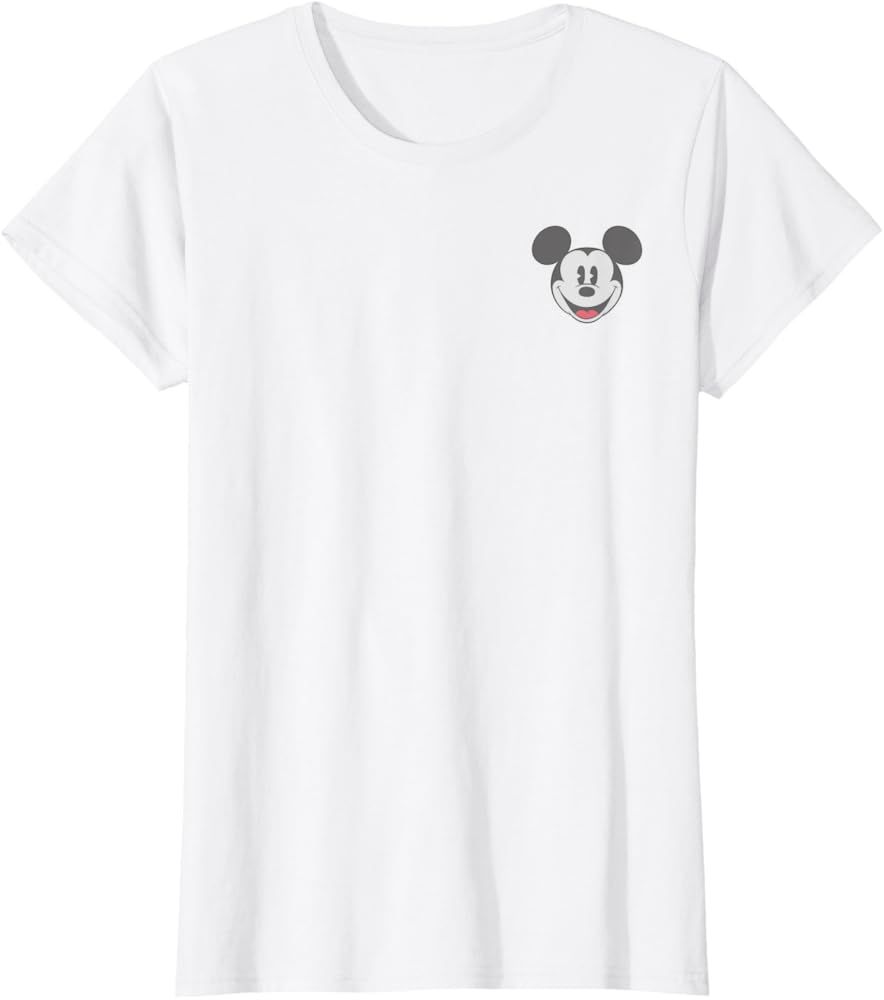 Disney Mickey And Friends Retro Smiling Mickey Pocket Logo T-Shirt | Amazon (US)