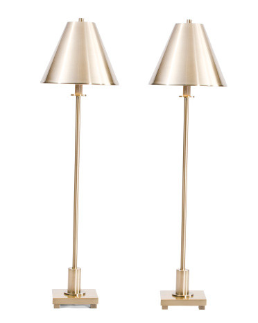 Set Of 2 37in Metal Buffet Lamps | TJ Maxx