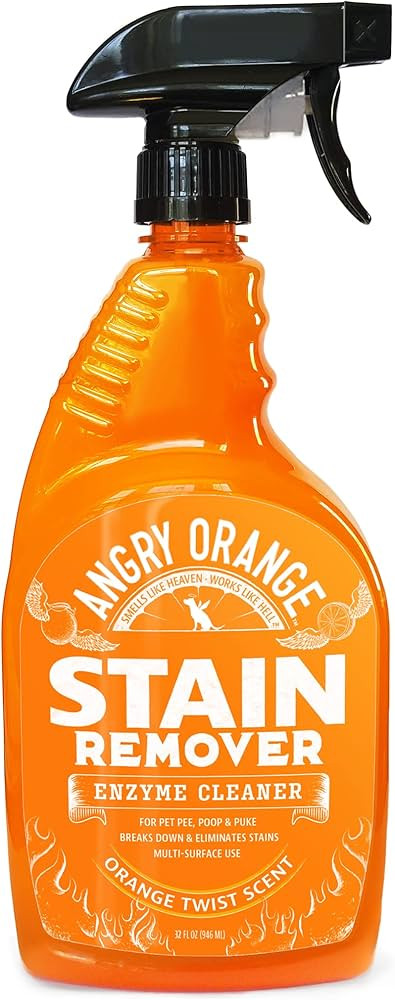Angry Orange Stain Remover - 32oz Enzyme Pet Cleaner - Dog & Cat Urine Destroyer and Stain Remover - | Amazon (US)
