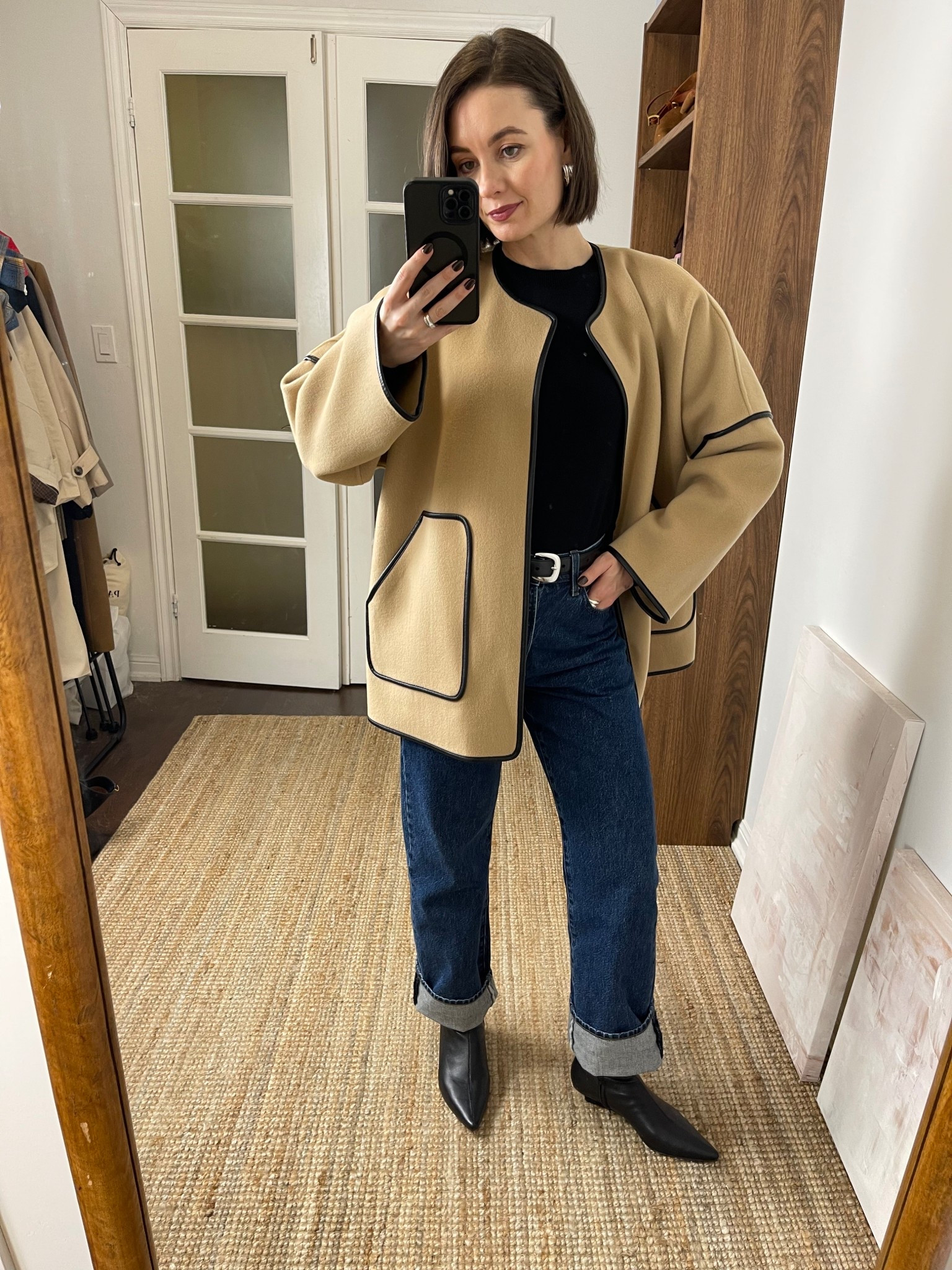 Love a statement coat!!

Coat (s), straight jeans (23), black ankle boots

Fabrique - sansha15 for new customers, sansha10 for returning customers



#LTKSeasonal #LTKFindsUnder100 #LTKootd