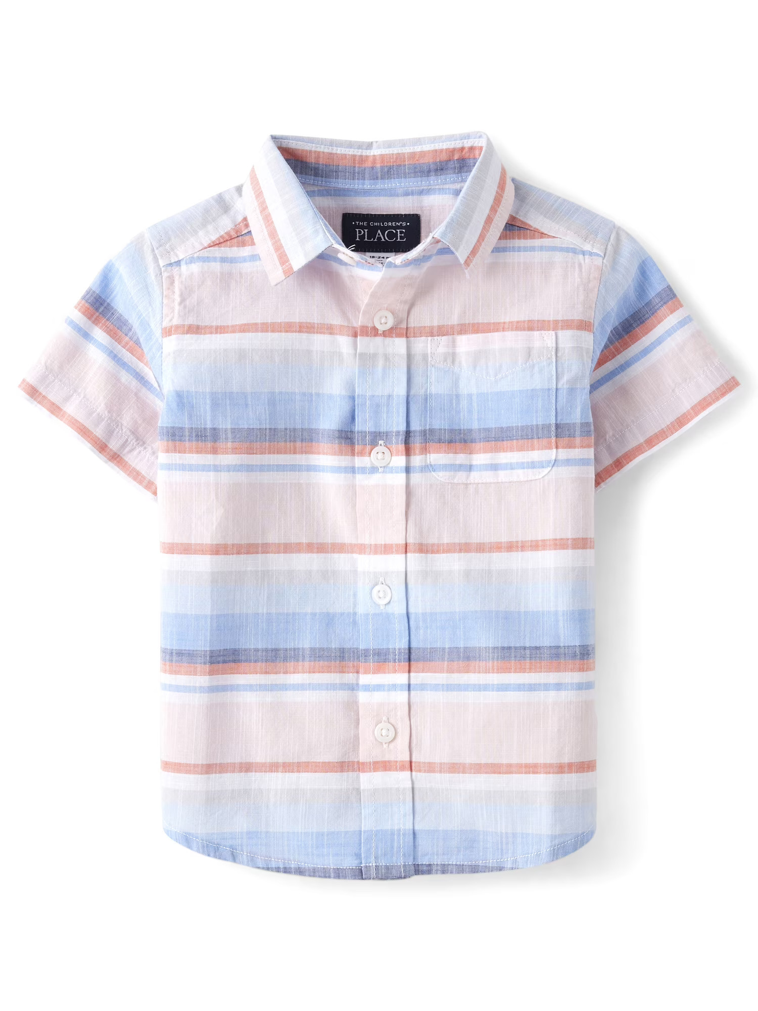The Children's Place Toddler Boy's Short Sleeve Button Up Woven Shirt, Sizes 2T-5T | Walmart (US)
