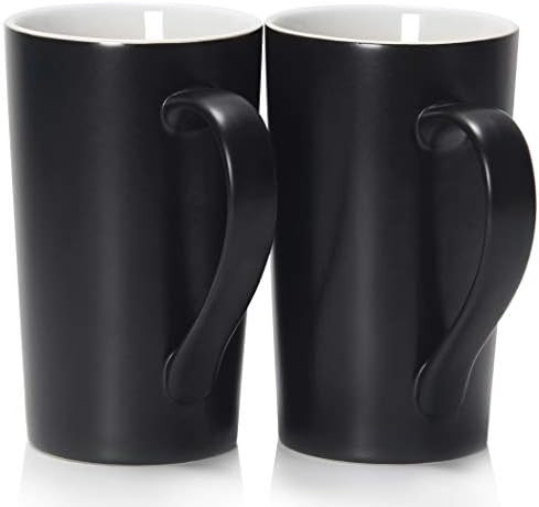 20 Ounces Large Coffee Mugs, Smilatte M007 Plain Tall Ceramic Cup with Handle for Dad Men, Set of... | Amazon (US)