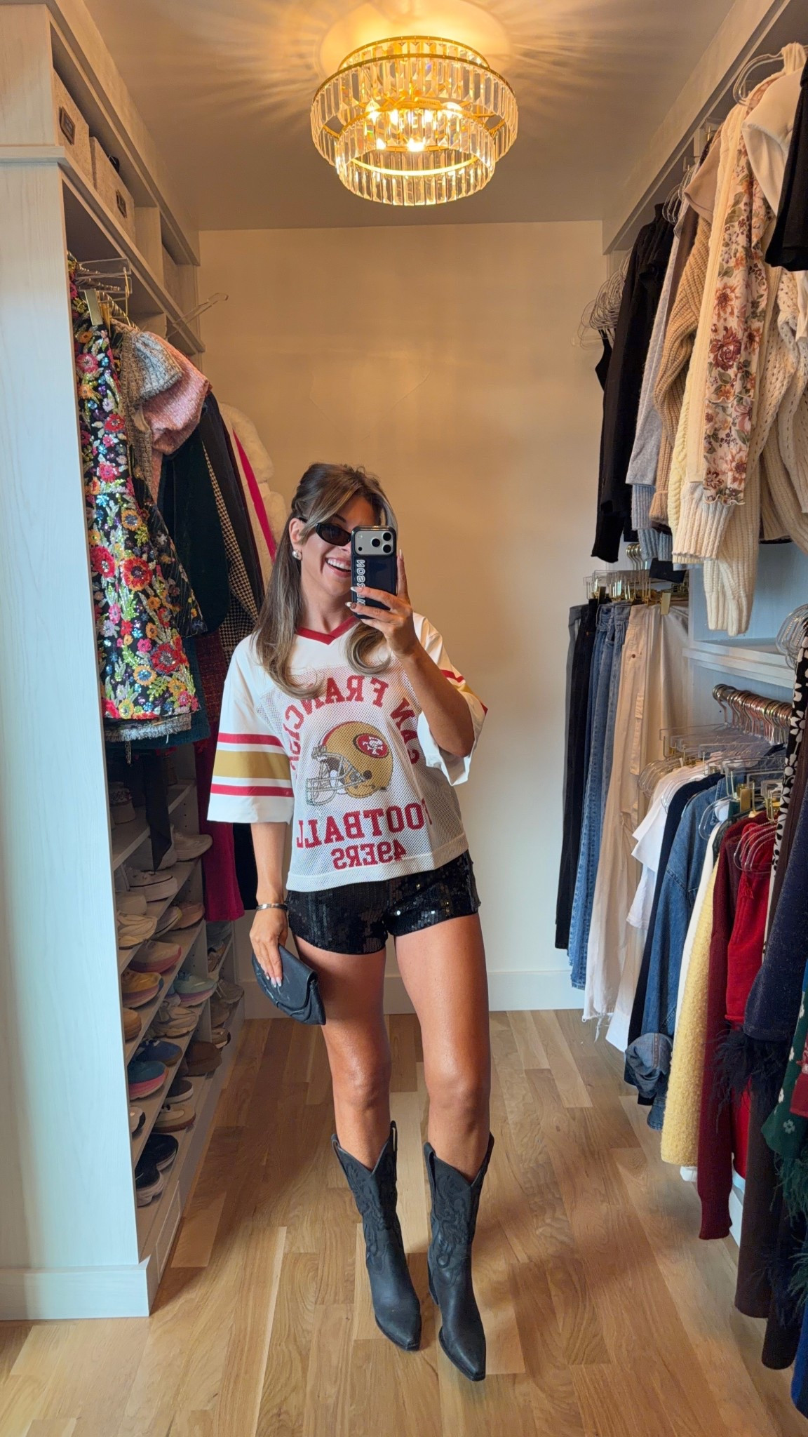 Abercrombie game day outfit black Friday sale going on now  

Abercrombie code: CYBERAF

wearing small top xs shorts

Game day
Casual everyday
Sequin shorts
Jersey top
Football outfit
Boots

#LTKHoliday #LTKSaleAlert #LTKCyberWeek