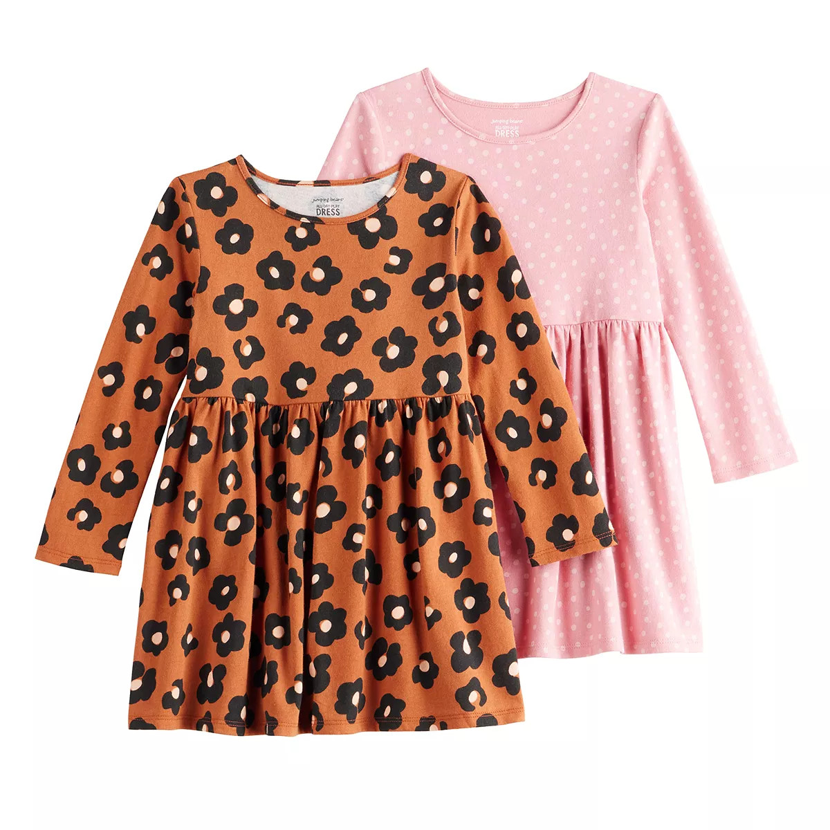 Girls 4-12 Jumping Beans® 2 Pack Long Sleeve Core Knit Dress | Kohl's