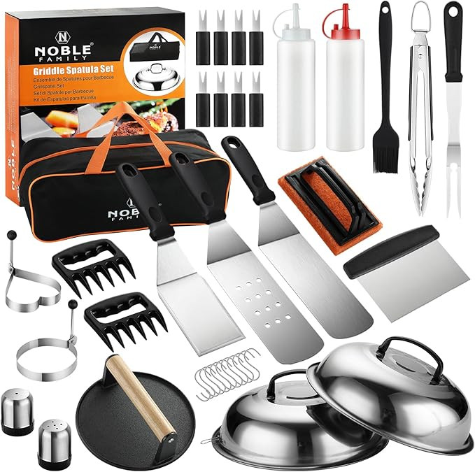 38PCS Griddle Accessories Kit, Professional Grill Tools Set for Outdoor Barbecue, Stainless Steel... | Amazon (US)