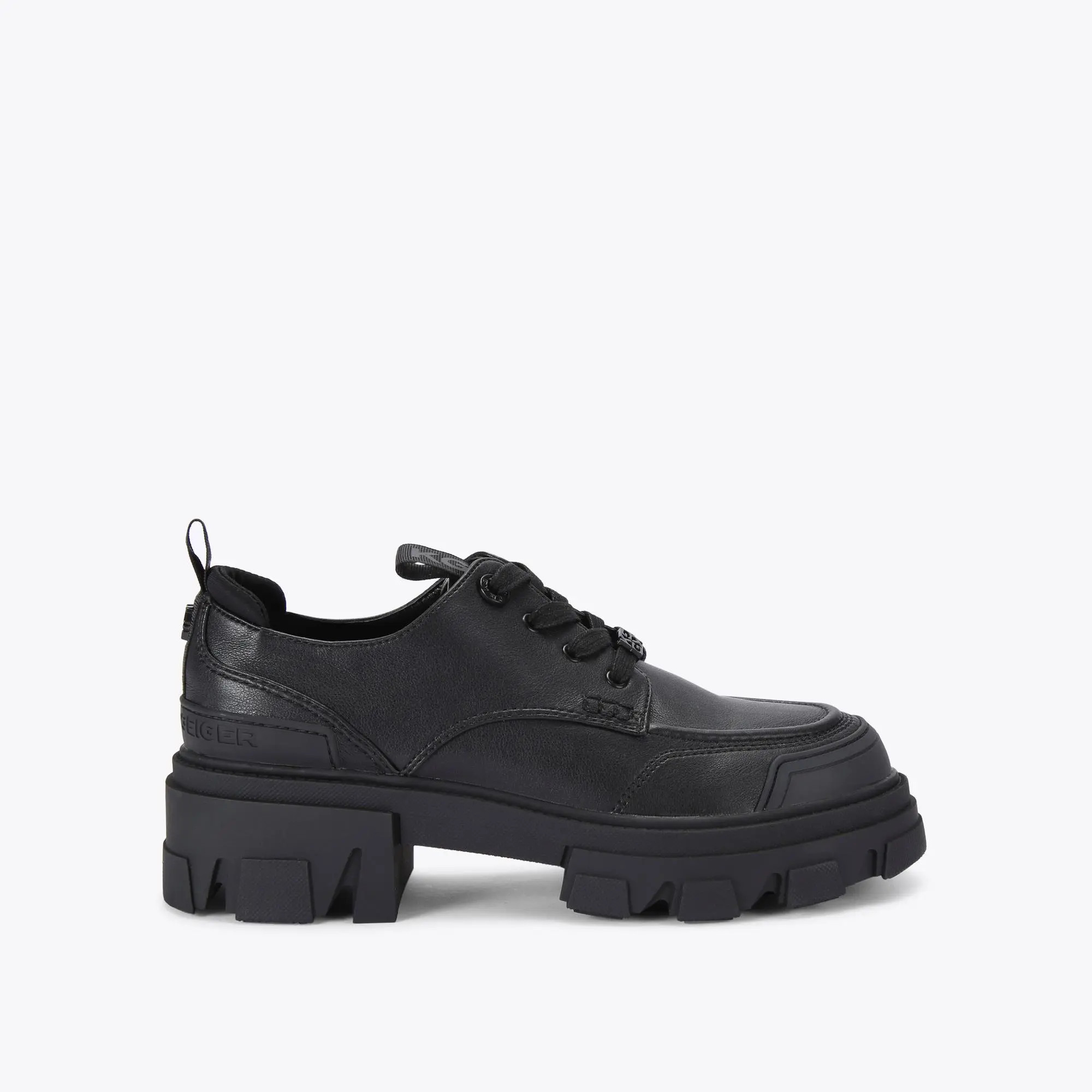 TREKKER LOAFER LACE UP Black Lace Up Loafers by KG KURT GEIGER | Kurt Geiger UK