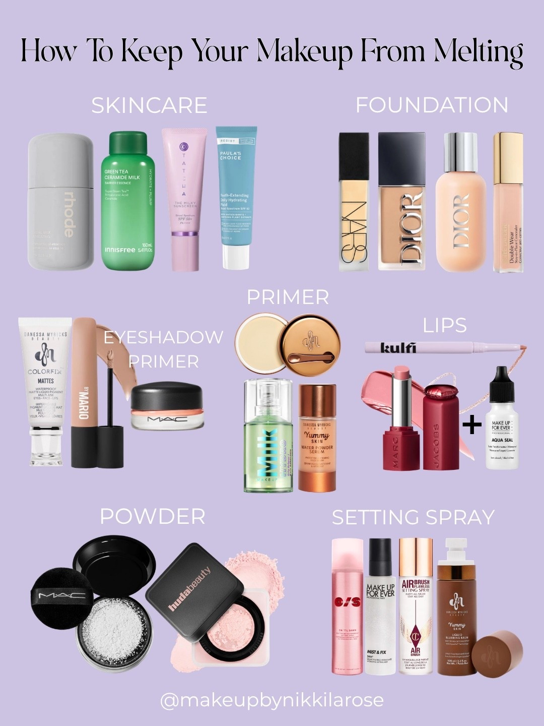 Pro tips + Product recommendations to keep your makeup from MELTING! All available to shop @sephora 

Sign up to become a beauty insider member today! #sephorapartner #sephora #sephorahaul