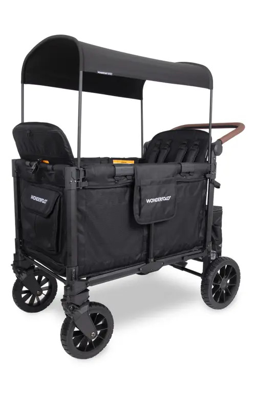 WonderFold W4 Luxe Pro 4-Passenger Multifunctional Stroller Wagon in Black at Nordstrom | Nordstrom