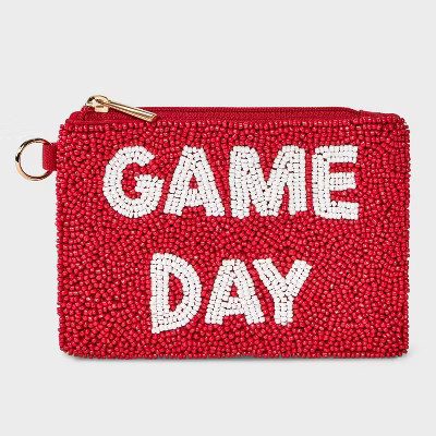 Gameday Beaded Pouch - Universal Thread™ Red/White | Target